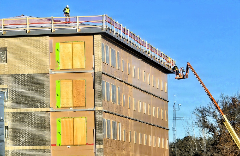 January 2026 construction operations for $55.75 million Collective Training Officers Quarters Project at Fort McCoy