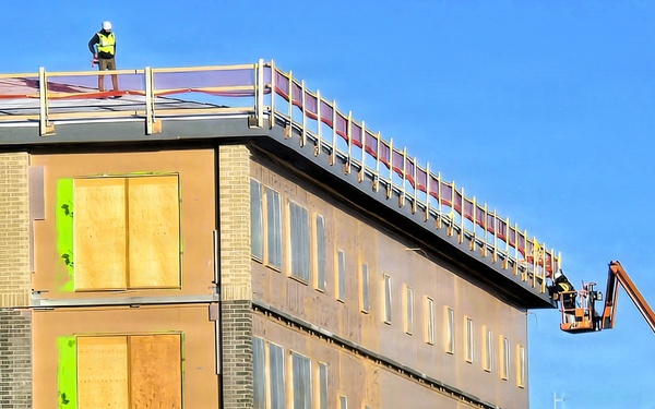 January 2026 construction operations for $55.75 million Collective Training Officers Quarters Project at Fort McCoy