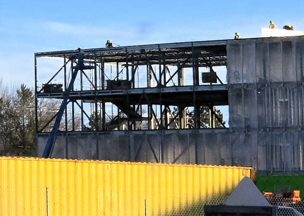 January 2026 construction operations for $55.75 million Collective Training Officers Quarters Project at Fort McCoy