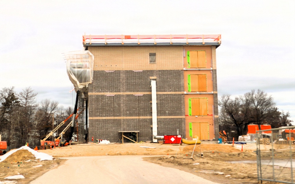 January 2026 construction operations for $55.75 million Collective Training Officers Quarters Project at Fort McCoy