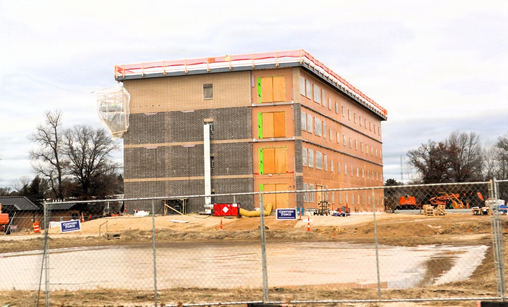 January 2026 construction operations for $55.75 million Collective Training Officers Quarters Project at Fort McCoy