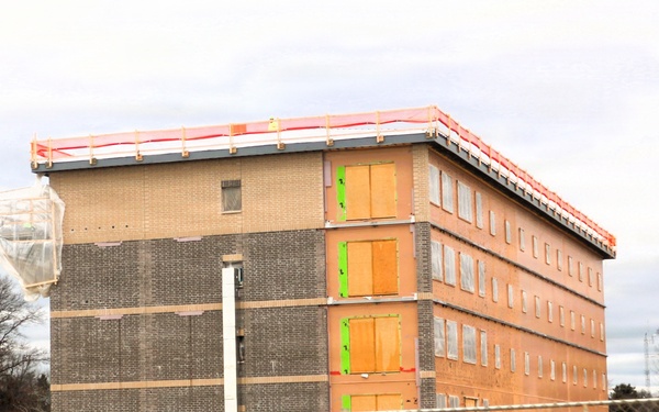 January 2026 construction operations for $55.75 million Collective Training Officers Quarters Project at Fort McCoy