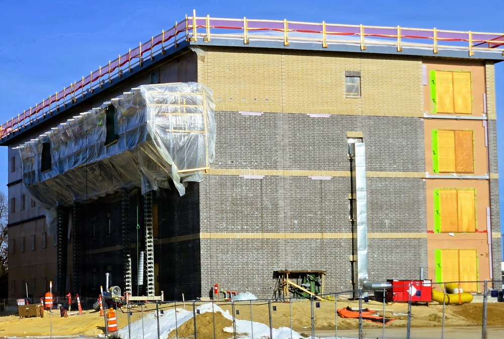 January 2026 construction operations for $55.75 million Collective Training Officers Quarters Project at Fort McCoy