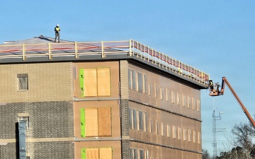 January 2026 construction operations for $55.75 million Collective Training Officers Quarters Project at Fort McCoy