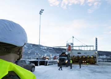 CORE 26 | Logistics Marines and Sailors Land in Norway for Cold Response 26