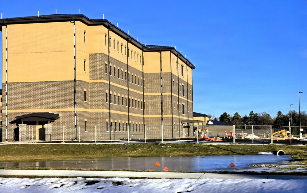 January 2026 construction operations of East Barracks Project at Fort McCoy