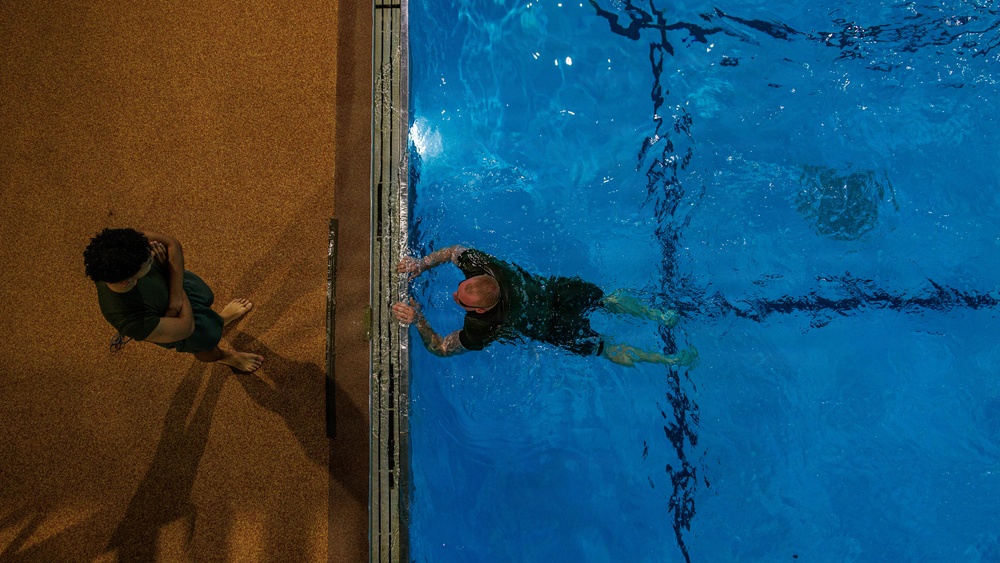 U.S. Marines participate in Water Survival Advanced Course