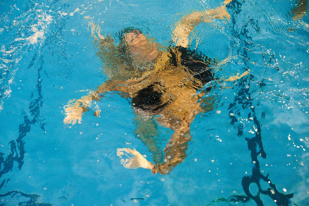 U.S. Marines participate in Water Survival Advanced Course