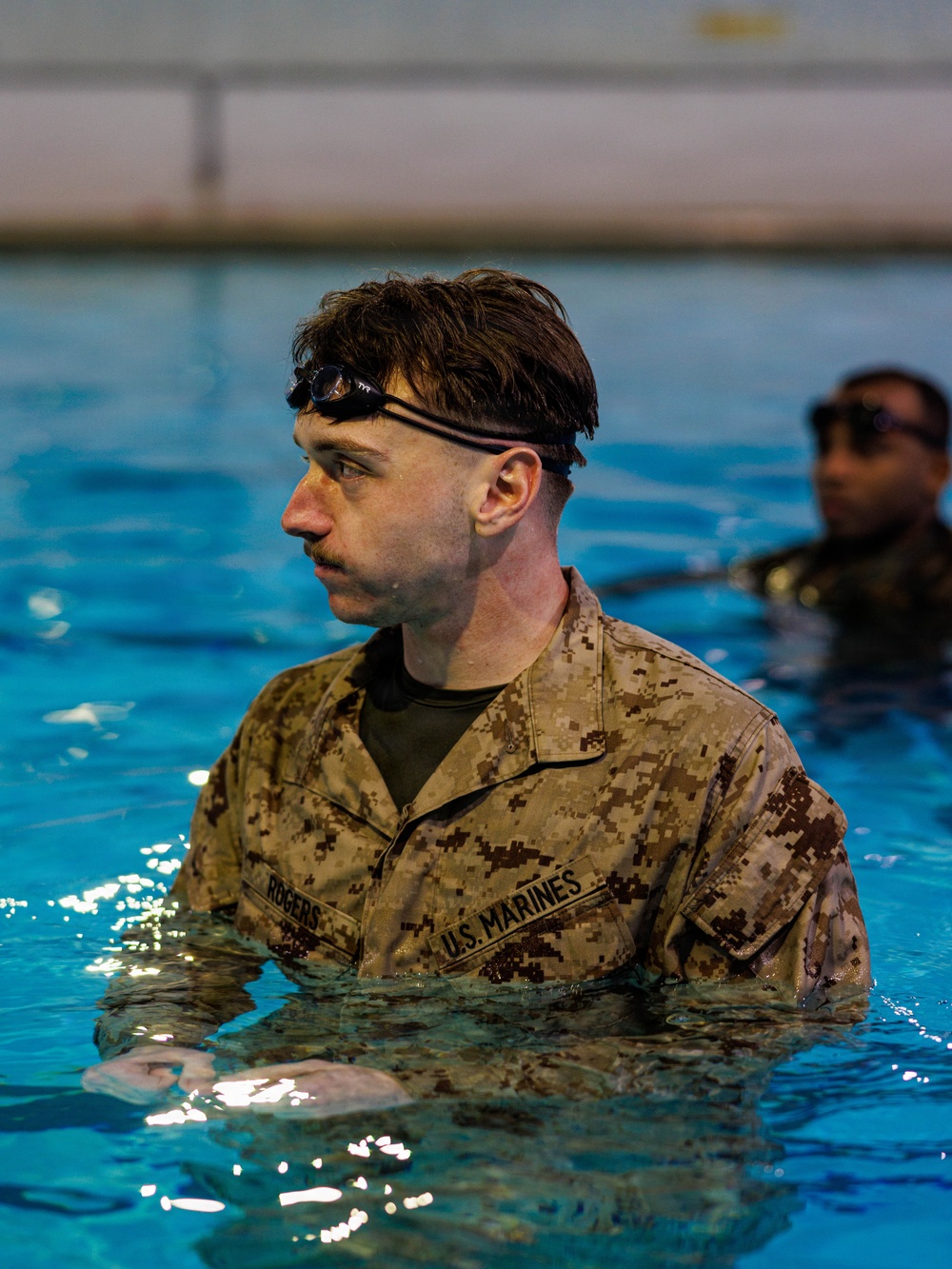 U.S. Marines participate in Water Survival Advanced Course