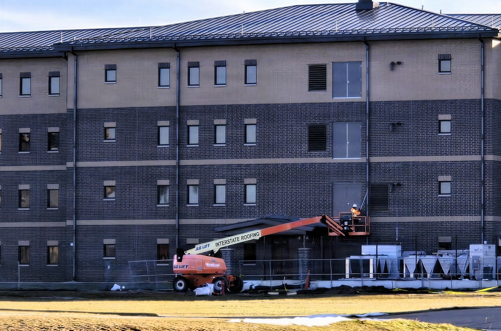 January 2026 construction operations of East Barracks Project at Fort McCoy