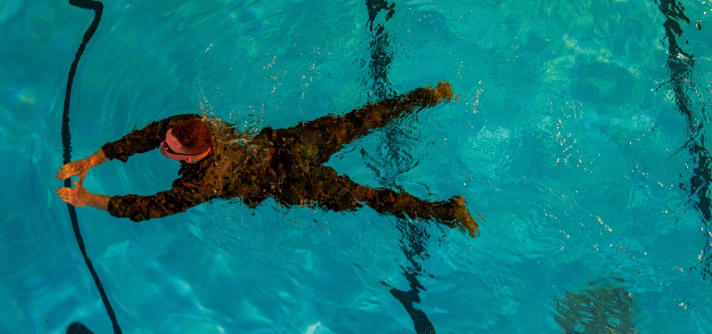 U.S. Marines participate in Water Survival Advanced Course