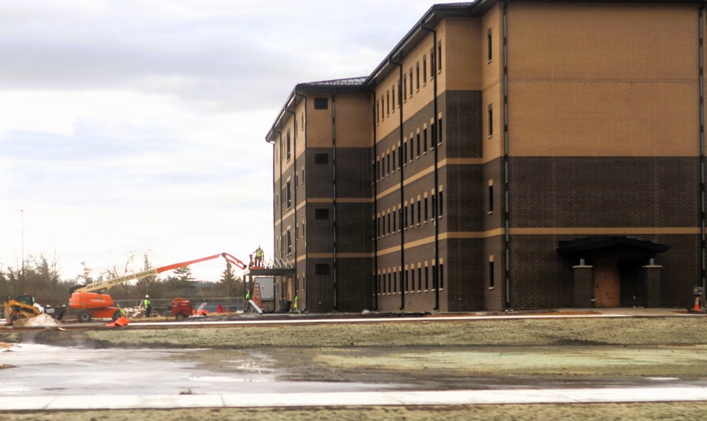 January 2026 construction operations of East Barracks Project at Fort McCoy