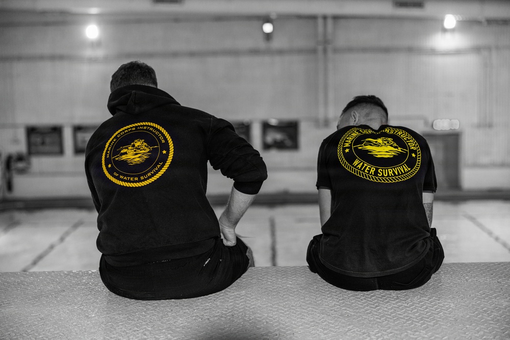 U.S. Marines participate in Water Survival Advanced Course