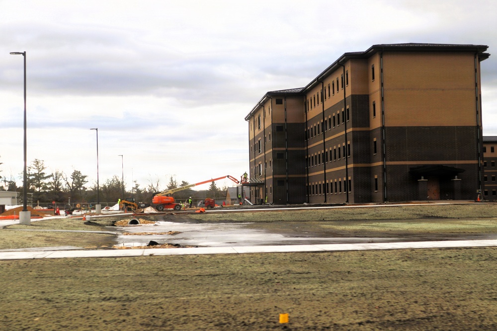 January 2026 construction operations of East Barracks Project at Fort McCoy