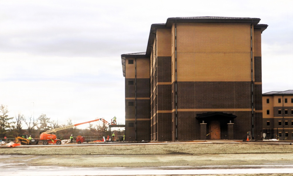 January 2026 construction operations of East Barracks Project at Fort McCoy