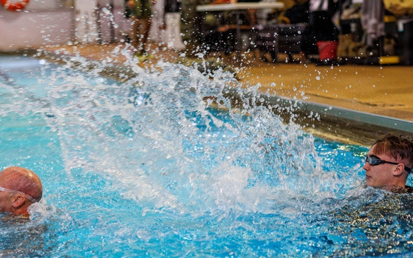 U.S. Marines participate in Water Survival Advanced Course