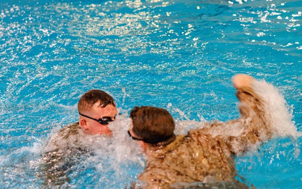 U.S. Marines participate in Water Survival Advanced Course