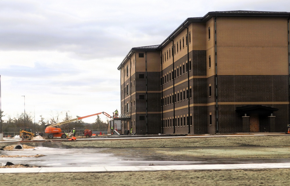 January 2026 construction operations of East Barracks Project at Fort McCoy