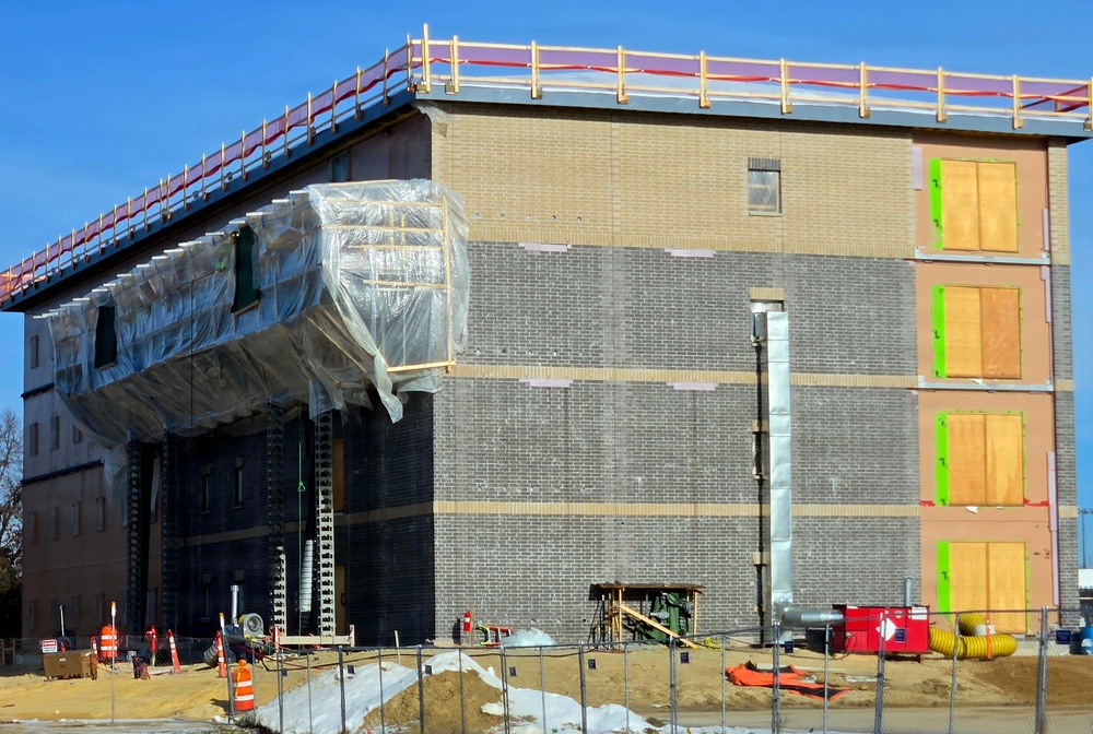 January 2026 construction operations of East Barracks Project at Fort McCoy