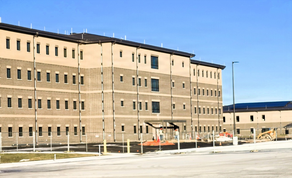 January 2026 construction operations of East Barracks Project at Fort McCoy