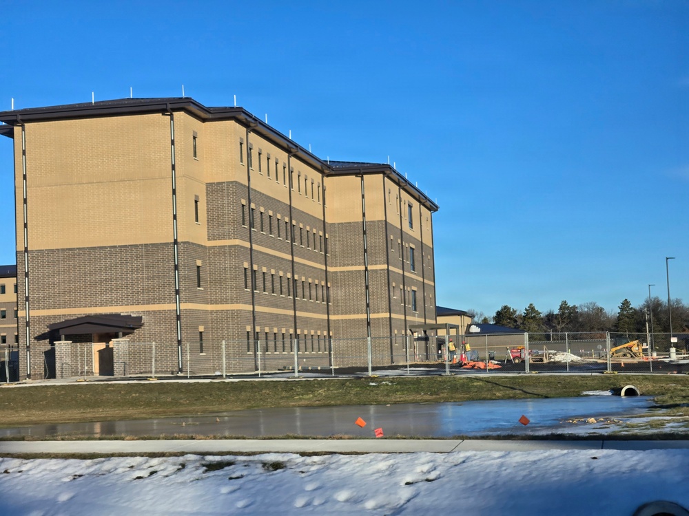 January 2026 construction operations of East Barracks Project at Fort McCoy