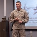 The commanding general of the Combat Center speaks to Advanced Expeditionary Logistics Operations Course students