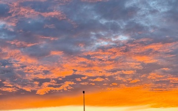 F-16 winter sunset at Edwards AFB