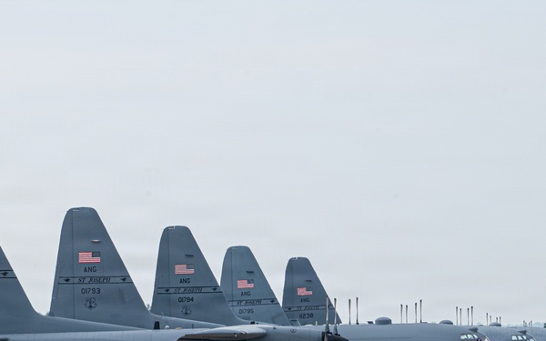 C-130's on the flight line in Missouri