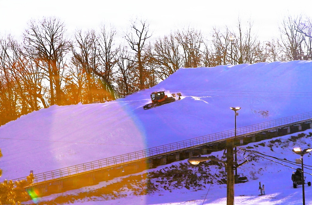 Fort McCoy groomer ops at Whitetail Ridge Ski Area