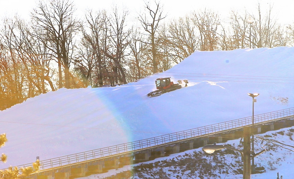 Fort McCoy groomer ops at Whitetail Ridge Ski Area