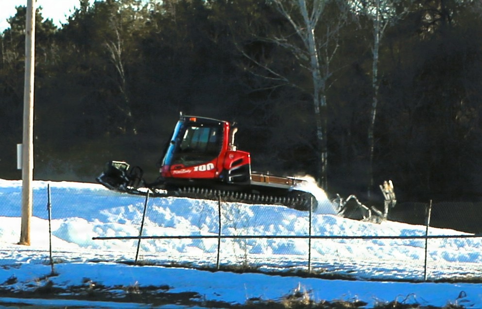 Fort McCoy groomer ops at Whitetail Ridge Ski Area