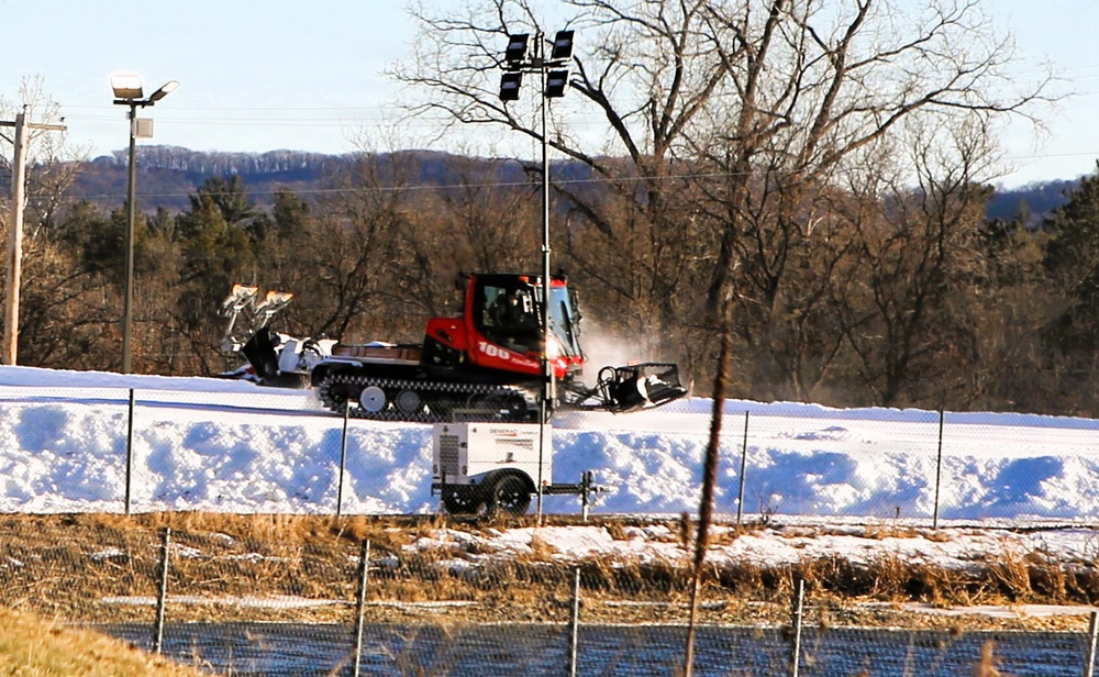 Fort McCoy groomer ops at Whitetail Ridge Ski Area