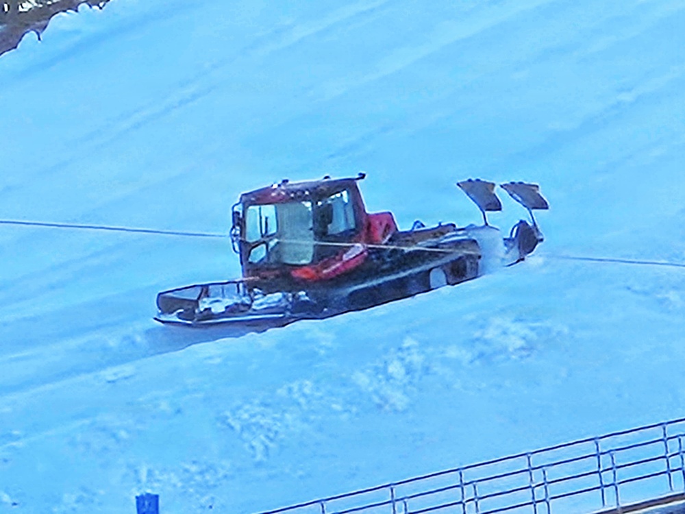 Snow groomer operations at Fort McCoy's Whitetail Ridge Ski Area