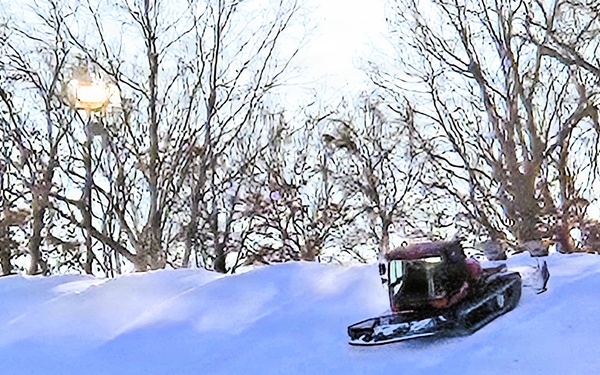 Snow groomer operations at Fort McCoy's Whitetail Ridge Ski Area
