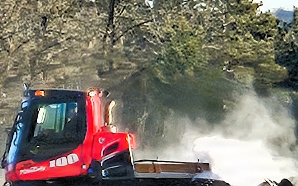Snow groomer operations at Fort McCoy's Whitetail Ridge Ski Area