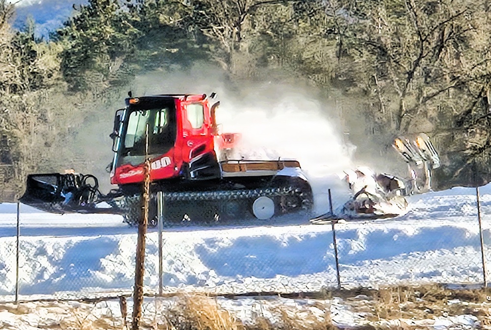 Snow groomer operations at Fort McCoy's Whitetail Ridge Ski Area