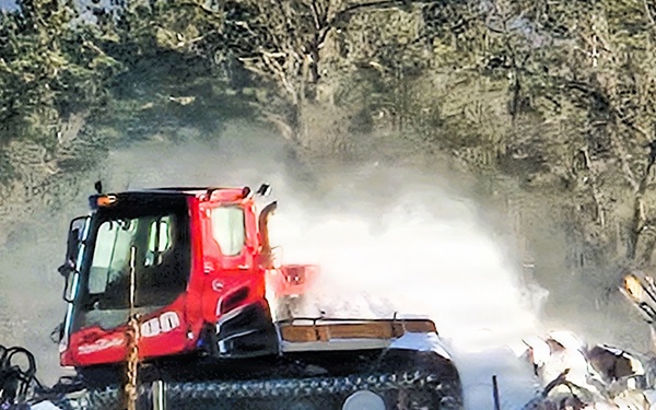 Snow groomer operations at Fort McCoy's Whitetail Ridge Ski Area