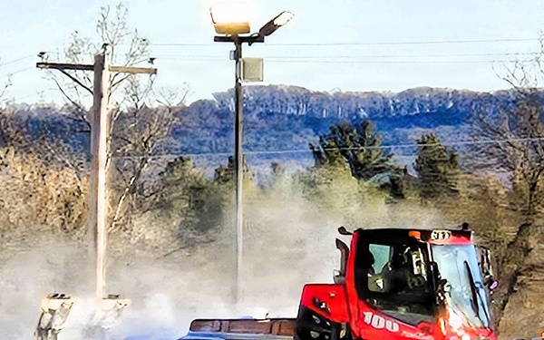 Snow groomer operations at Fort McCoy's Whitetail Ridge Ski Area
