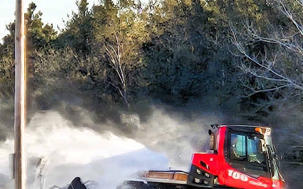 Snow groomer operations at Fort McCoy's Whitetail Ridge Ski Area