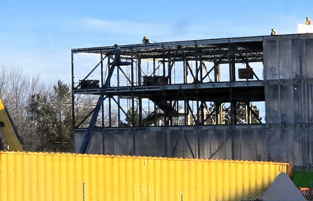 January 2026 construction operations for $55.75 million Collective Training Officers Quarters Project at Fort McCoy