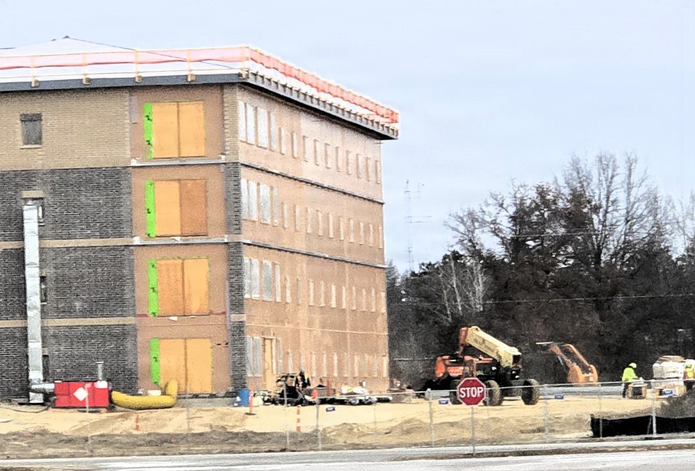 January 2026 construction operations for $55.75 million Collective Training Officers Quarters Project at Fort McCoy
