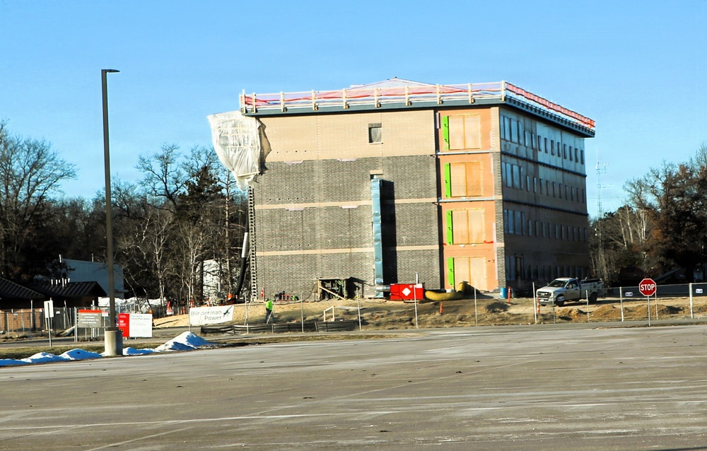 January 2026 construction operations for $55.75 million Collective Training Officers Quarters Project at Fort McCoy