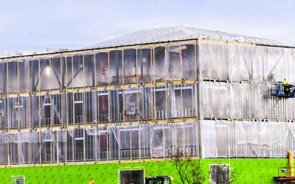 January 2026 construction operations for $55.75 million Collective Training Officers Quarters Project at Fort McCoy