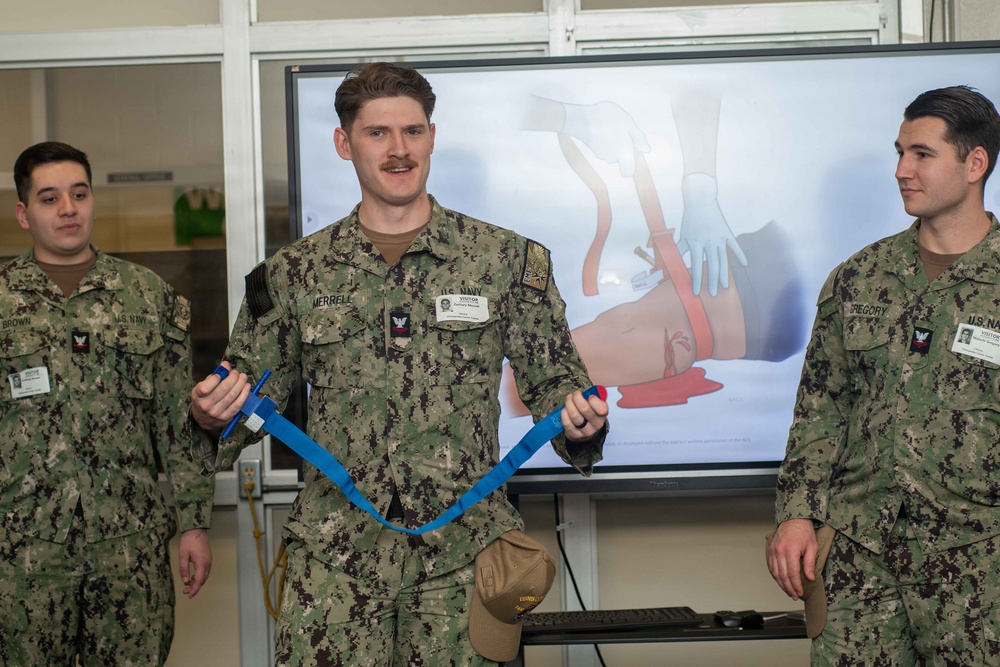 NMCP Sailors Provide 'Stop The Bleed' Training to Local Schools