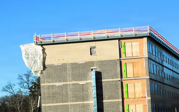 January 2026 construction operations for $55.75 million Collective Training Officers Quarters Project at Fort McCoy