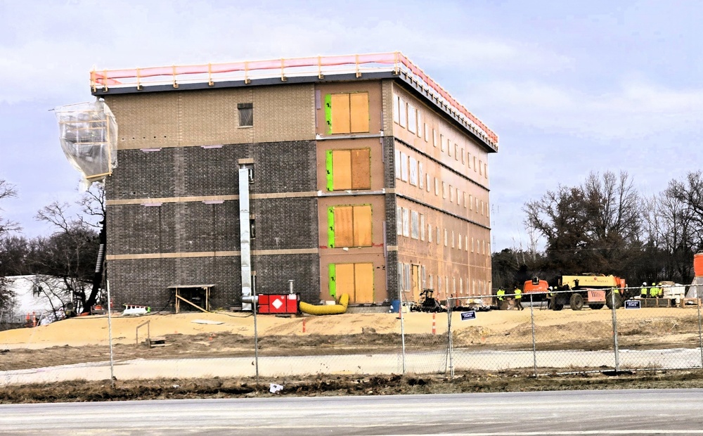 January 2026 construction operations for $55.75 million Collective Training Officers Quarters Project at Fort McCoy