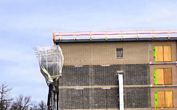 January 2026 construction operations for $55.75 million Collective Training Officers Quarters Project at Fort McCoy