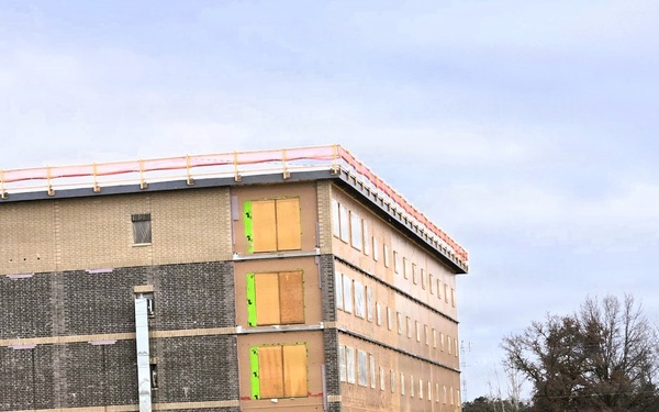 January 2026 construction operations for $55.75 million Collective Training Officers Quarters Project at Fort McCoy