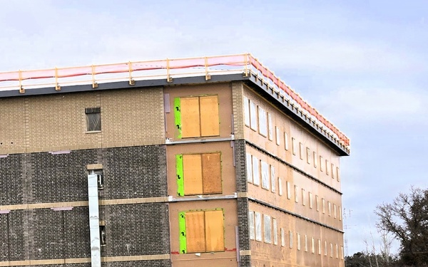 January 2026 construction operations for $55.75 million Collective Training Officers Quarters Project at Fort McCoy