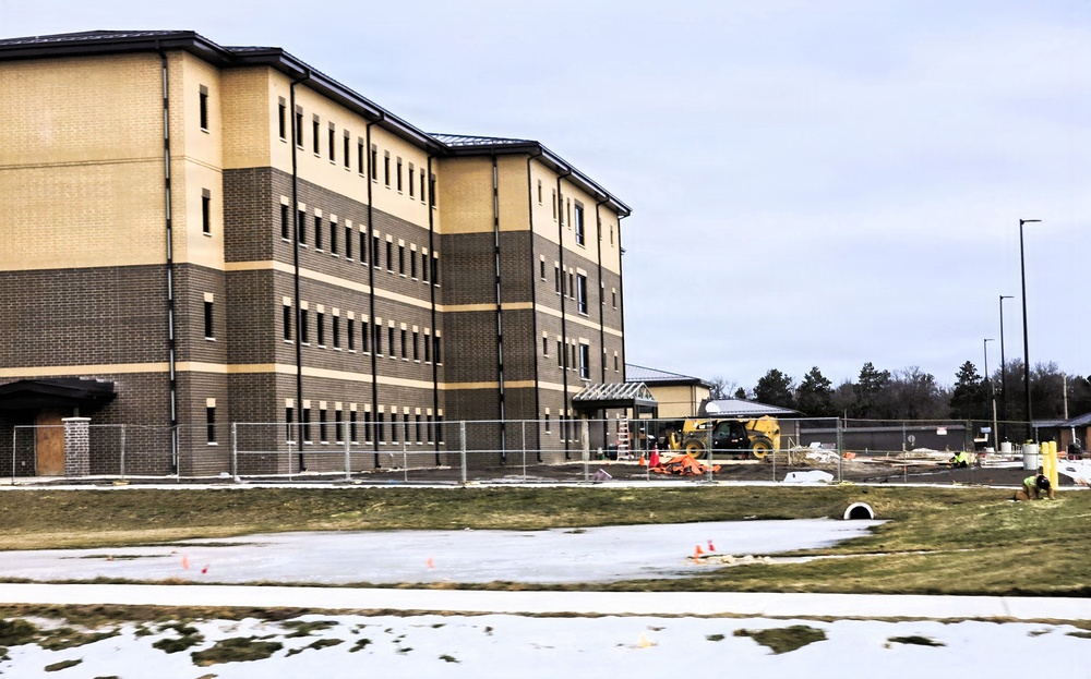 January 2026 construction operations of East Barracks Project at Fort McCoy